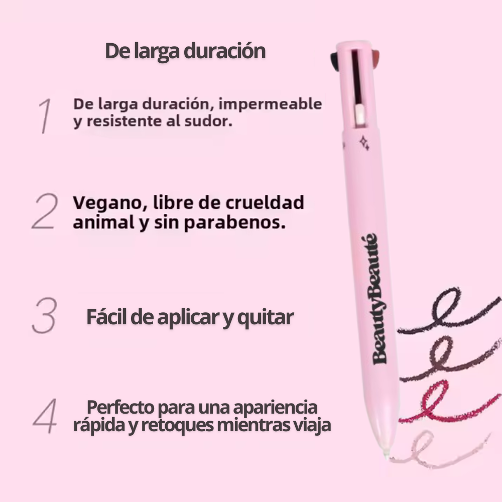 Lápiz de Maquillaje 4 en 1 BeautyBeauté